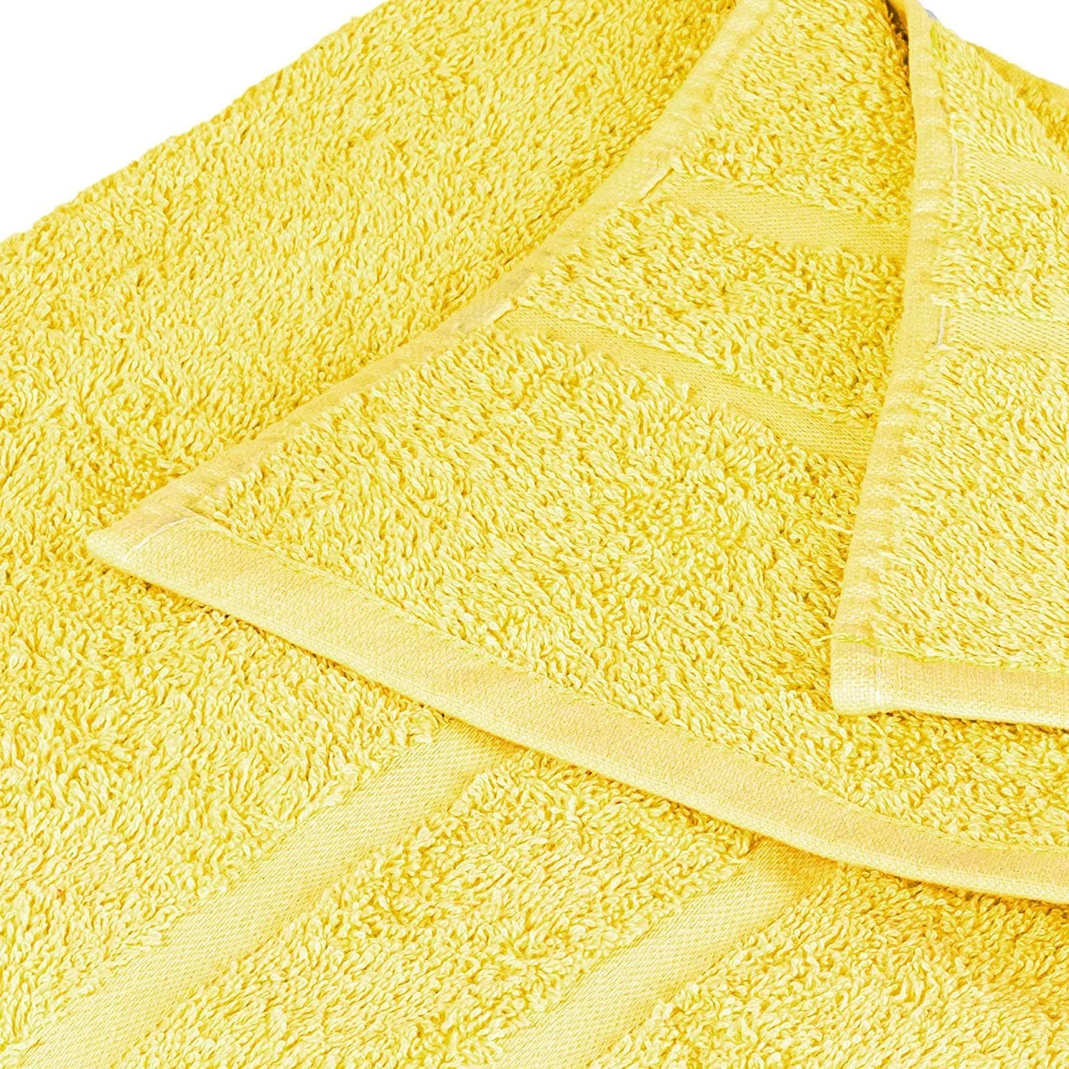 STICKANDSHINE Frottee-Handtücher – Gelb, 100% Baumwolle, 500 g/m²